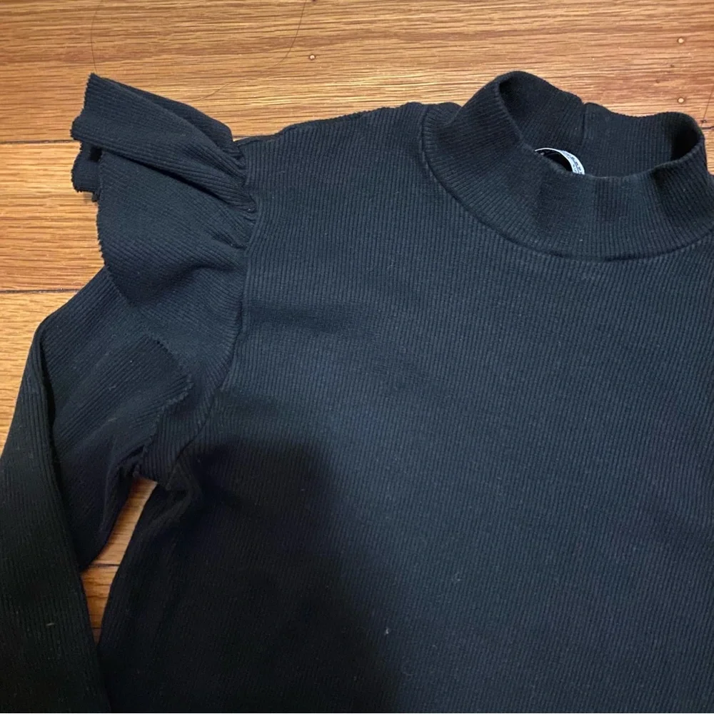 Zara Ruffle Mock Neck Top - Picture 2 of 3